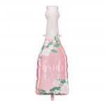 Фолиев балон бутилка с цветя Bride to be, 100 см