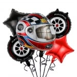 Комплект балони състезателна каска мотор, гуми, звезди, 5 броя