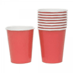 Червени картонени чаши, 10 броя