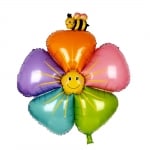 Фолиев балон усмихнато цвете с пчеличка