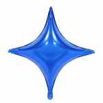 Фолиев балон синя звезда четири лъча, 65 см