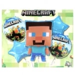Комплект фолиеви балони ТНТ Майнкрафт TNT Minecraft, 5 броя