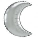 Фолиев балон луна сребро сатен, платина, 43 см