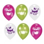 Балони Candy Cupcake party, парти кексчета мъфини, 6 броя