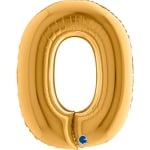 Голям фолиев балон златна буква О, 100 см