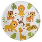 Малки чинийки с животни сафари, джунгла, Happy Jungle, 8 броя