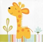 Малки салфетки с жирафче сафари, джунгла, Happy Jungle, 16 броя
