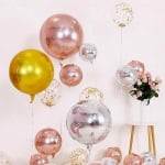 Фолиев балон сфера, топка, розово злато, 50 см