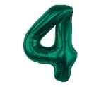 Фолиев балон бутилково зелено, цифра 4, 85 см