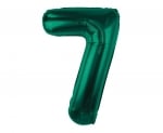 Фолиев балон бутилково зелено, цифра 7, 85 см