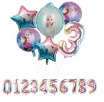 Комплект балони Замръзналото Кралство Frozen, 6 бр, цифра по избор