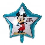 Фолиев балон Мики Маус за рожден ден, звезда 45 см