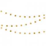 Гирлянд звезди злато металик 3.6 м