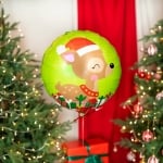 Фолиев балон Коледа с еленче, кръг 45 см