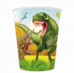Чаши с динозаври тиранозавър динозавърско парти, 8 броя