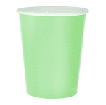 Картонени чаши мента ментово зелено 270 мл, 14 броя