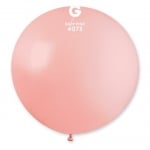 Голям розов кръгъл балон Светлорозов Бебешко розово 80 см G220/73