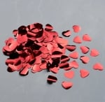 Насипни фолиеви конфети червени сърца, 15 грама