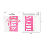 Лента и диадема Happy Birthday Girl, розова