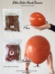 Малък кръгъл балон ръждиво оранжев пастел, Retro Rust Orange Kalisan, 13 см, 1 брой