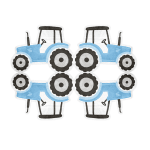 Салфетки форма трактор, парти село, ферма, 12 броя