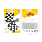 Салфетки Флаг Финиш Рали Състезателни коли Racing, 12 броя