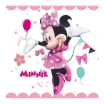 Парти салфетки Мини Маус, розови, 20 броя
