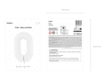 Фолиев балон цифра 0, бял мат, 100 см