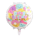 Фолиев балон Happy birthday Candy party, кръг 45 см