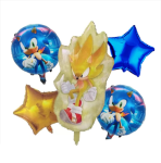 Комплект балони Соник Таралежа Super Sonic the Hedgehog, 5 броя
