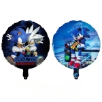 Балон Соник Таралежа Sonic the Hedgehog, двустранен, кръг 45 см