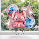 Комплект балони Ейнджъл и Стич Stitch,  5 броя