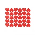 Стикери червени сърца 2.5 см, 30 броя