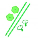 Зелена стойка за бъбъл и фолиеви балони, 45 см, 2 броя