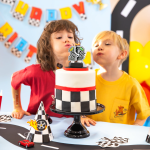 Свещ за торта Рали цифра 0 Състезателни коли Racing