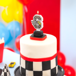 Свещ за торта Рали цифра 6 Състезателни коли Racing