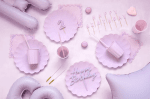 Свещи букви Happy Birthday светлолилав мат