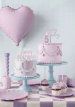 Свещи букви Happy Birthday светлолилав мат