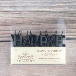Черни свещи букви Happy Birthday