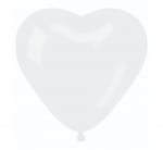 Латексов балон сърце бял, 44 см