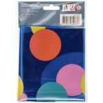 Син фолиев балон цифра 7, цветни точки, 100 см