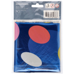 Син фолиев балон цифра 8, цветни точки, 100 см