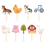 Топери домашни животни, парти село, ферма, 9 броя