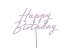 Топер Happy Birthday светлолилав, 18 х 16.5 см