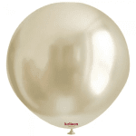 Кръгъл Балон бяло злато хром White gold mirror 48 см, Kalisan, 1 брой