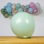 Балони синьо-зелен пастел Retro Winter green Kalisan, 30 см, пакет 100 броя