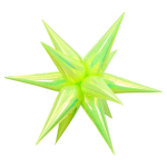 Мулти балон светлозелена иридесцентна звезда 4D, 12 лъча х 50 см