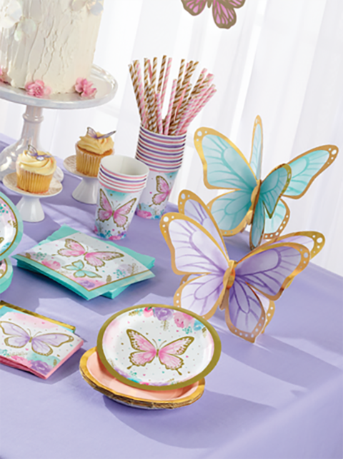 Декорация за маса пеперуди Butterfly Shimmer, 3 броя 2