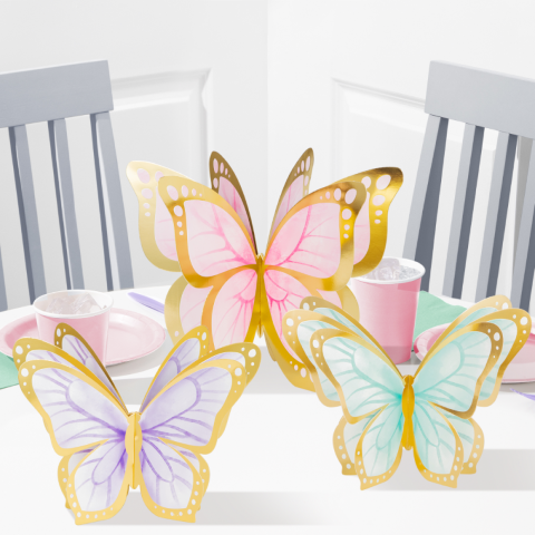 Декорация за маса пеперуди Butterfly Shimmer, 3 броя 1