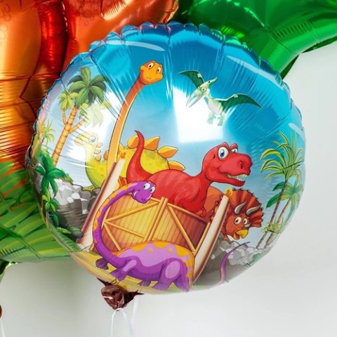 Балон с динозаври Динозавър, кръг 45 см